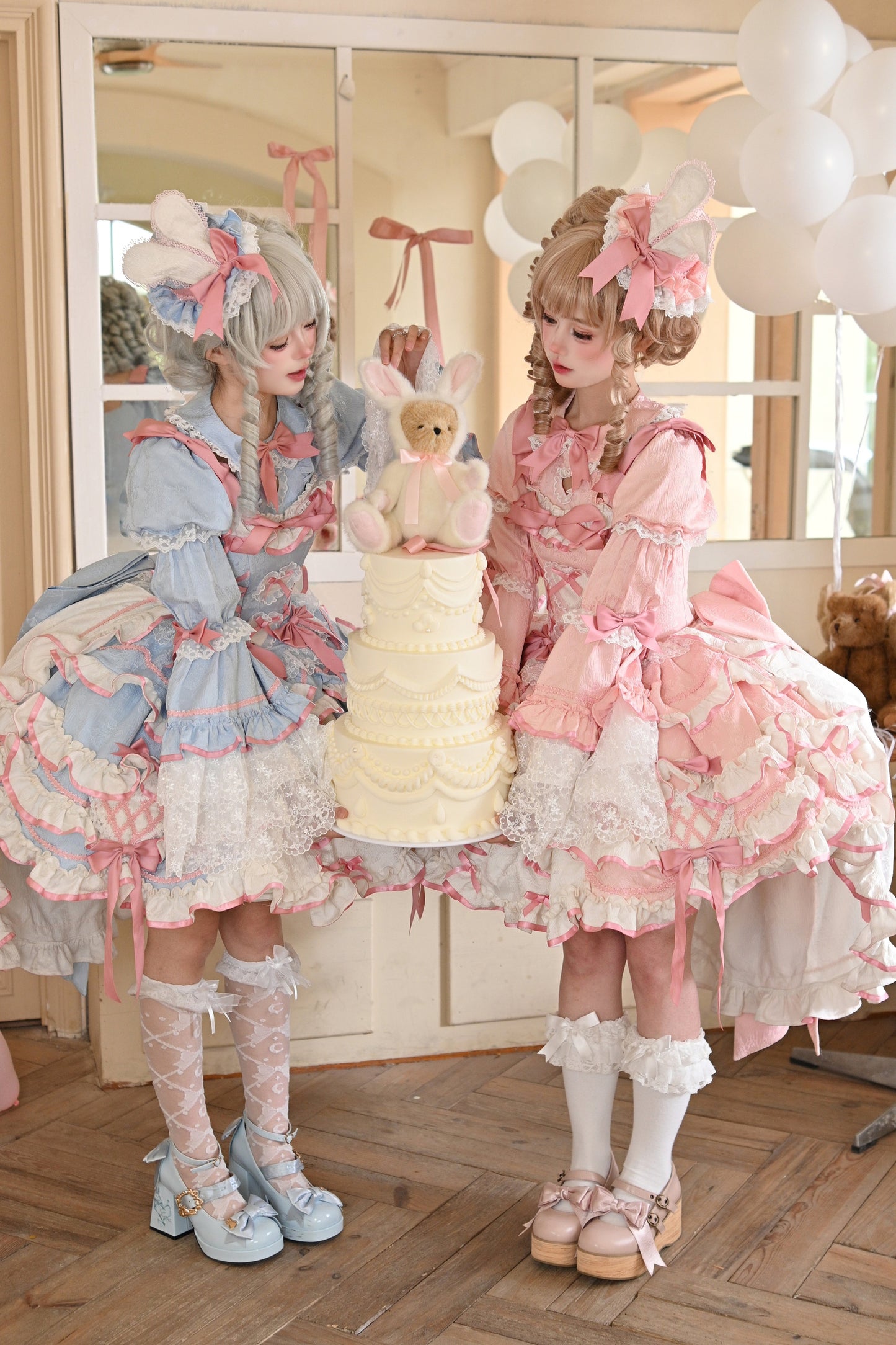 パステルうさぎ姫ロリータワンピース