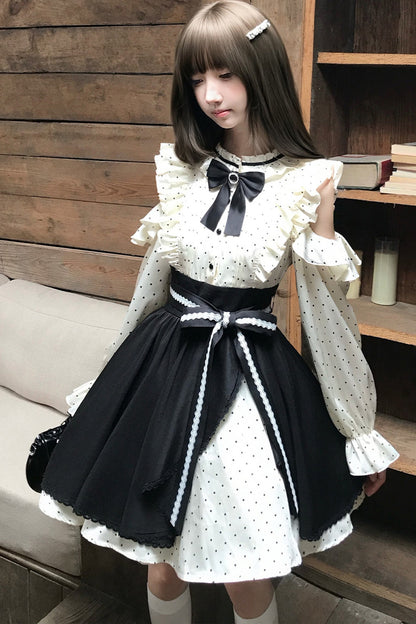 Black White Polka Dot Dress