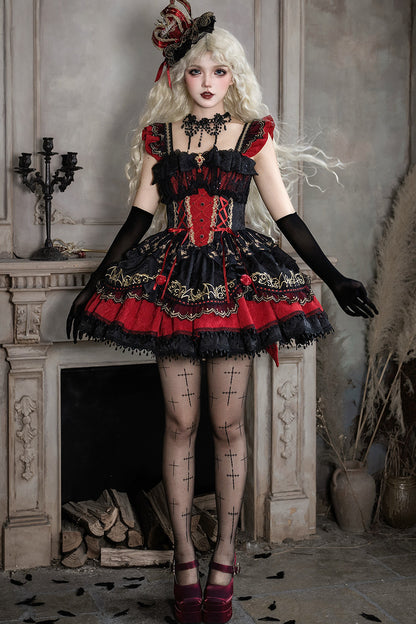 Süßes cooles Lolita-Kleid im Gothic-Stil