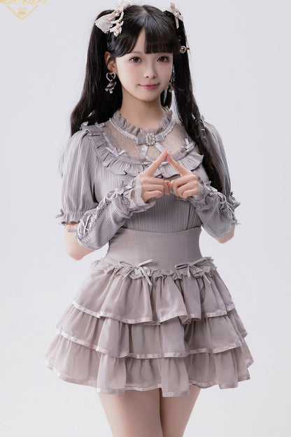 Conjunto idol con volante de estilo muñeca