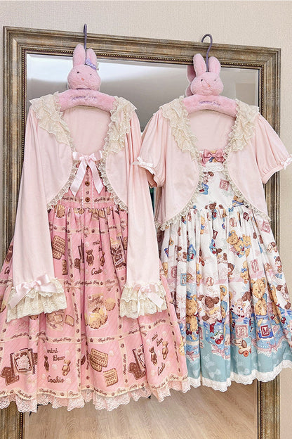 [Pre-order Deadline: May 29] Romantic Fairy Pink Lace Ribbon Cardigan