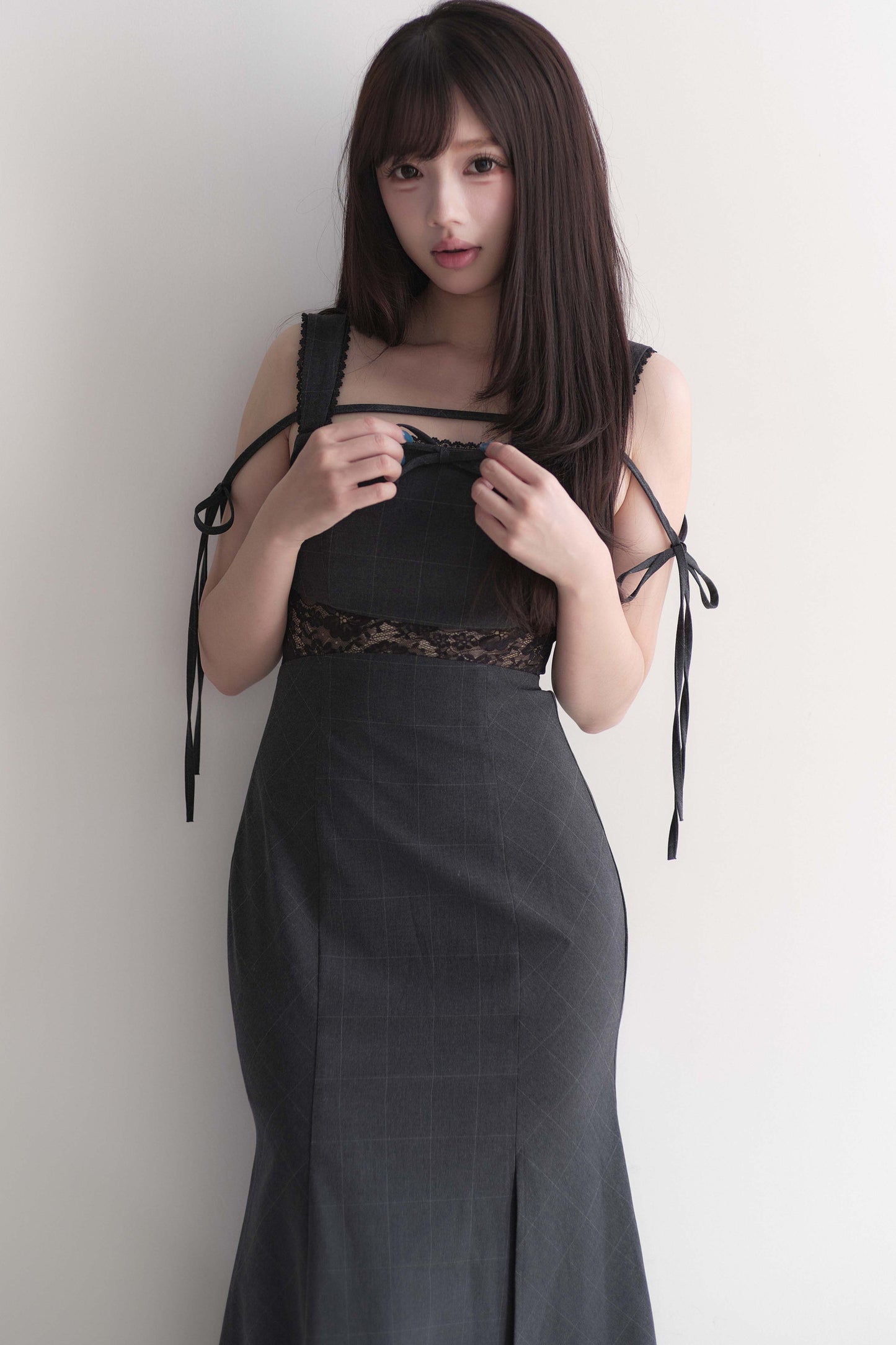 Ärmelloses Kleid im Ryousangata-Stil mit Schnürung