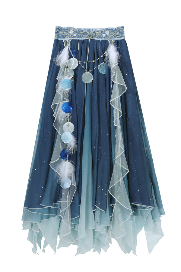 Exotic Mermaid Princess Hanfu Skirt and Camisole Set-Up