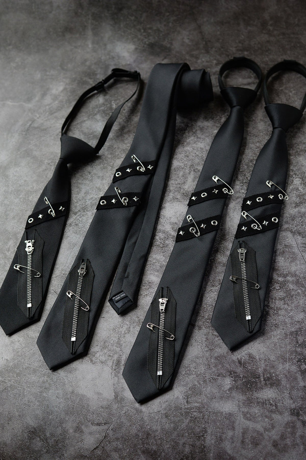 Zipper Decorative Necktie