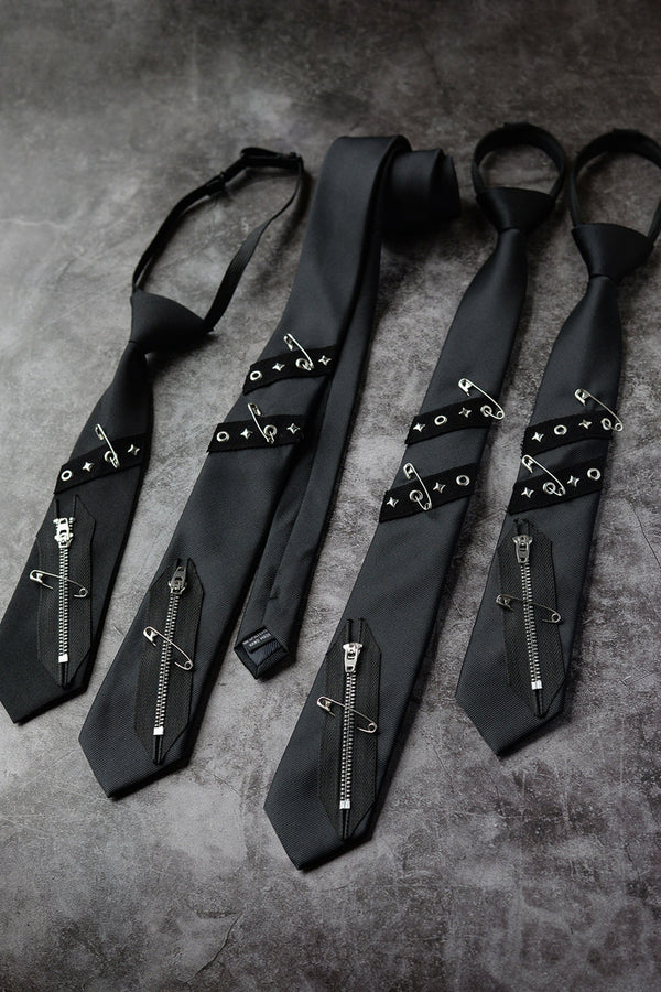 Zipper Decorative Necktie