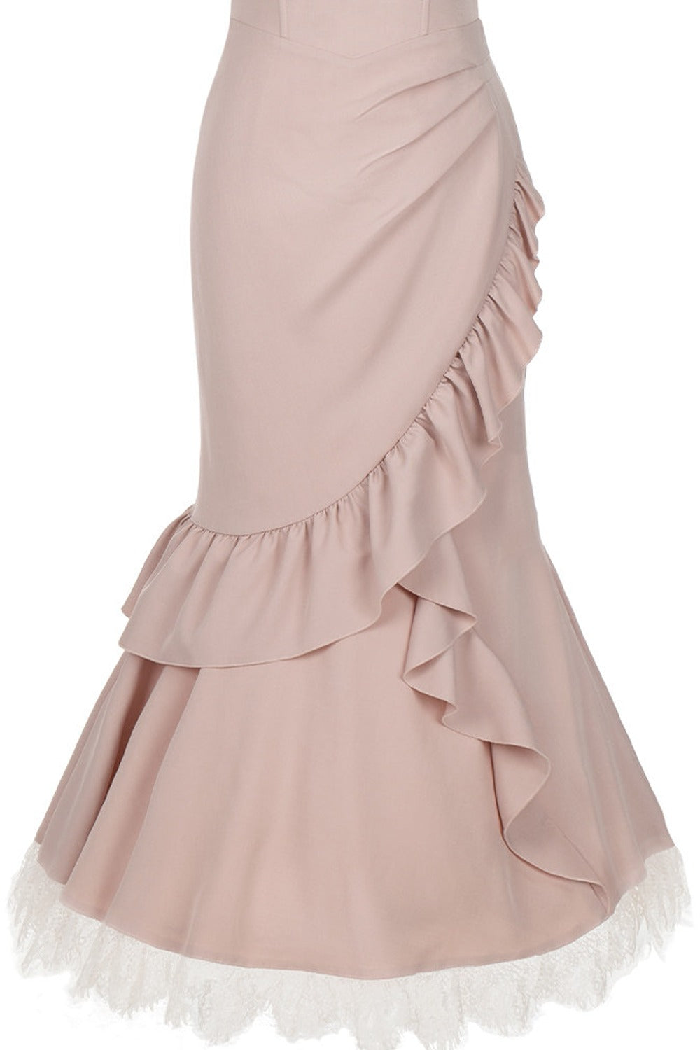 Blush Corset Ruffle Dress