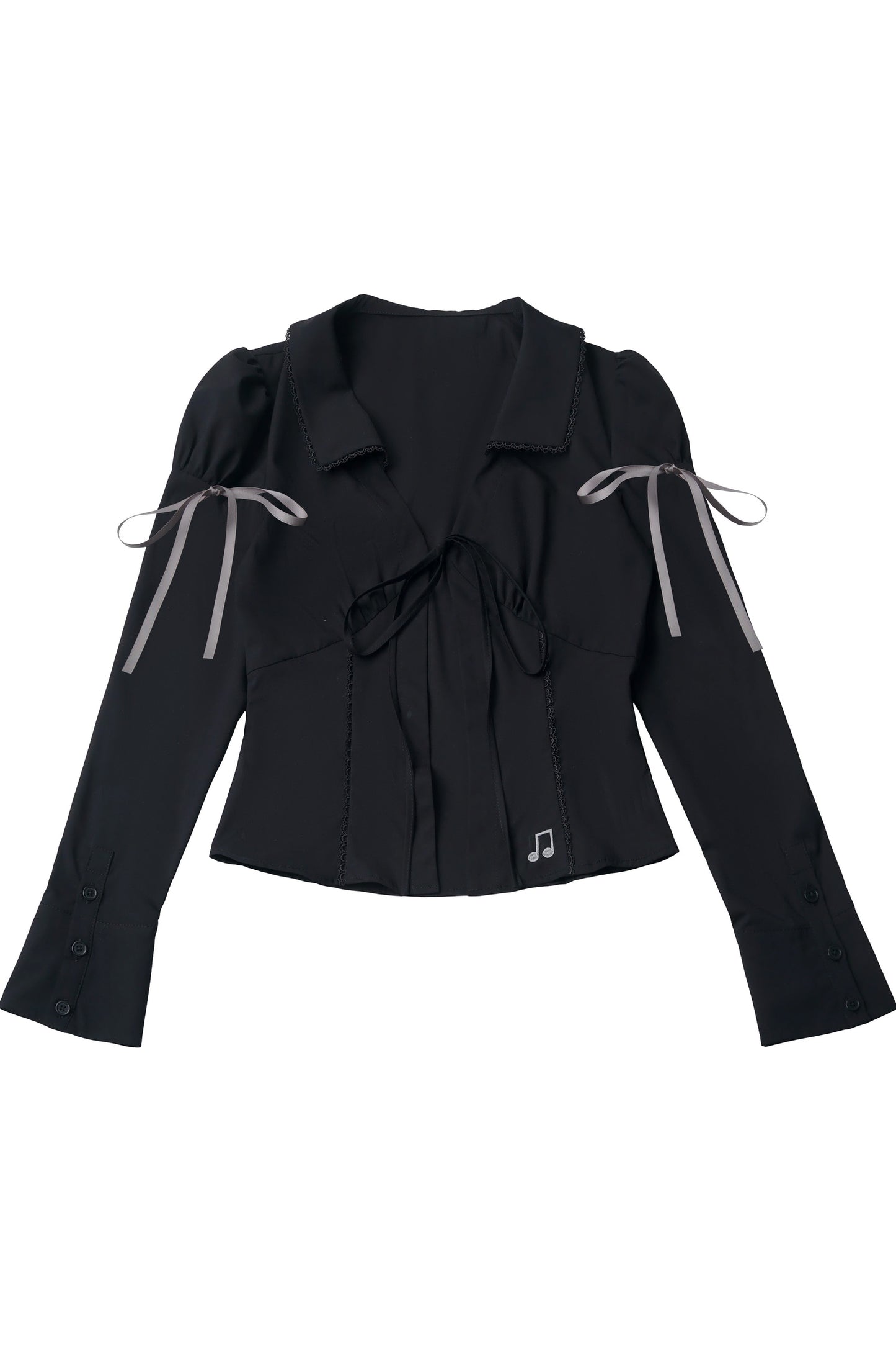Vintage Strings Lace Double-Layered Suspender Dress Shirt Set-Up