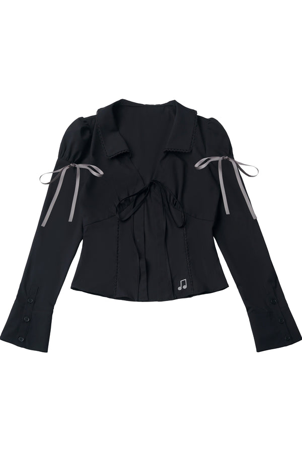 Vintage Strings Lace Double-Layered Suspender Dress Shirt Set-Up