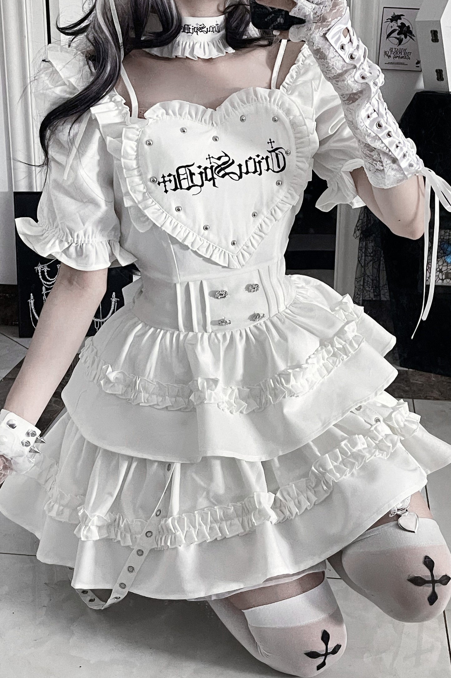 Subculture Gothic Print Dress