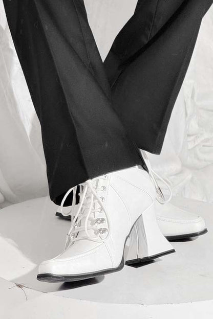 Bottines gothiques vampire à talon verre à vin