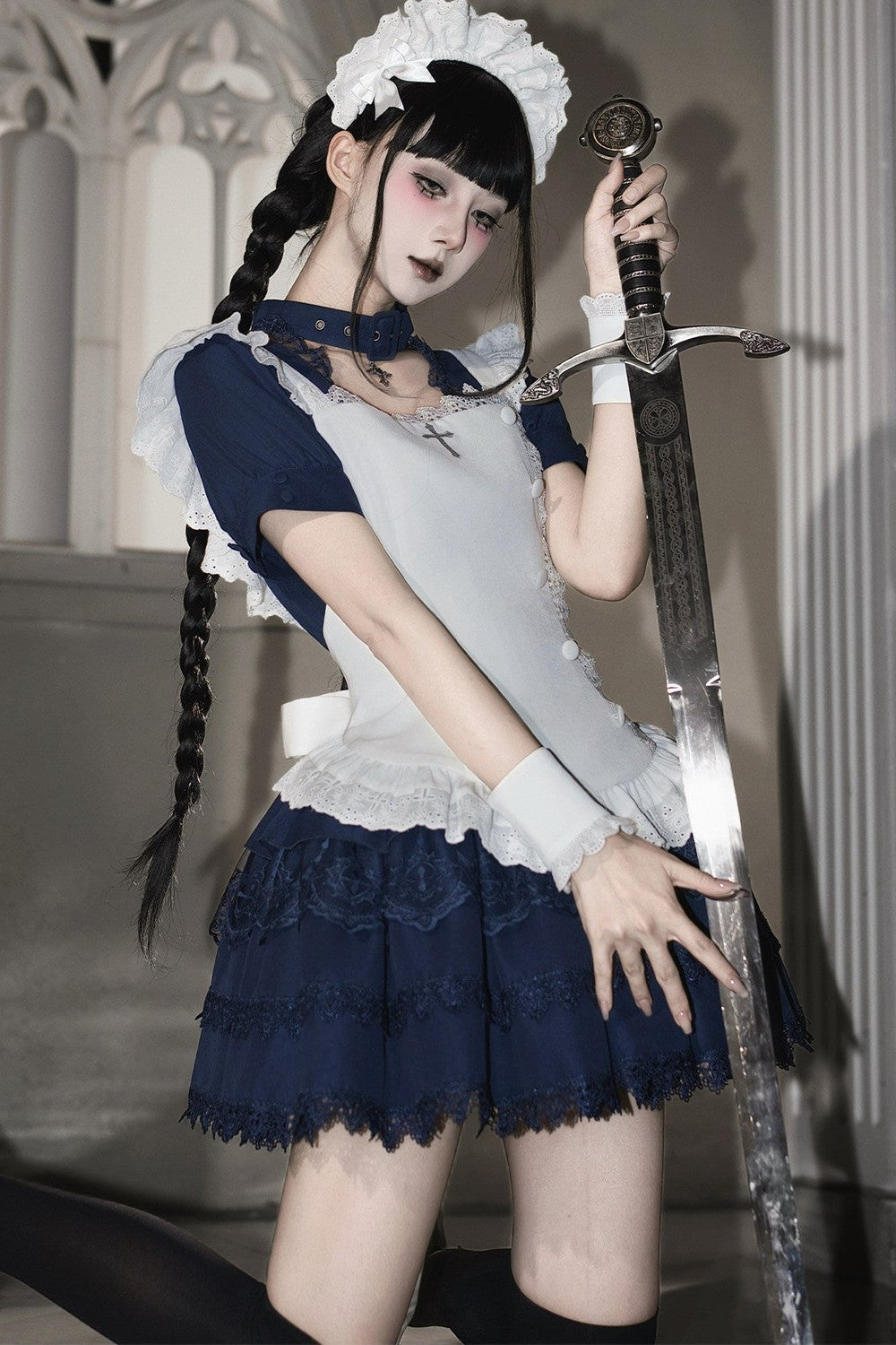 Dark Gothic Maid Lolita Set