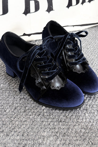 Gothic Velvet Ribbon Heels