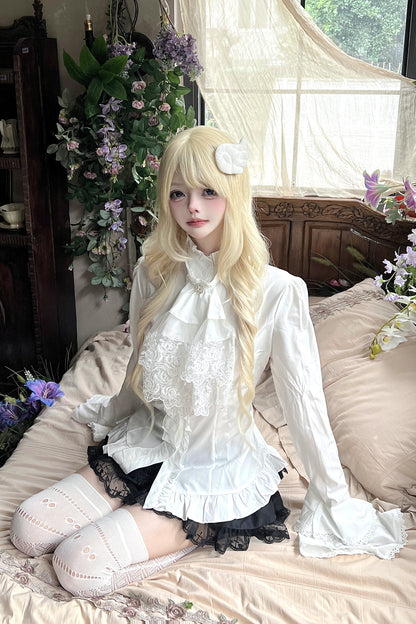French Court Style Lace Ruffle Shirt