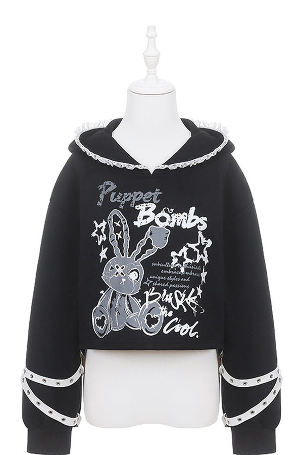 Long Eared Rabbit Sweatshirt And Cake Skirt Set-Up