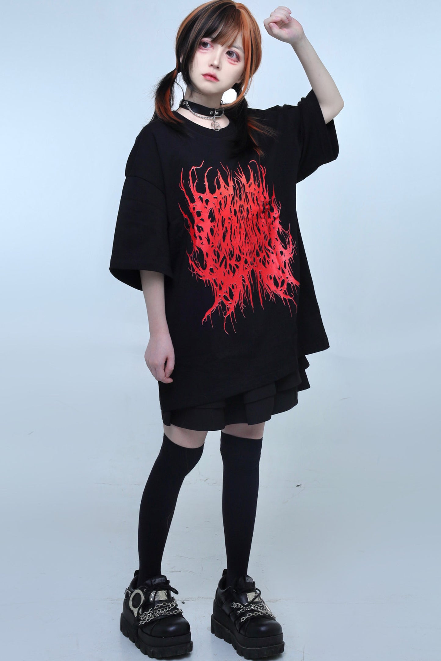 地雷ゴシックロゴTシャツ