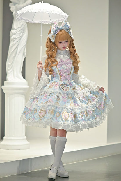 Elegance Floral Wall Doll-Like JSK Dress