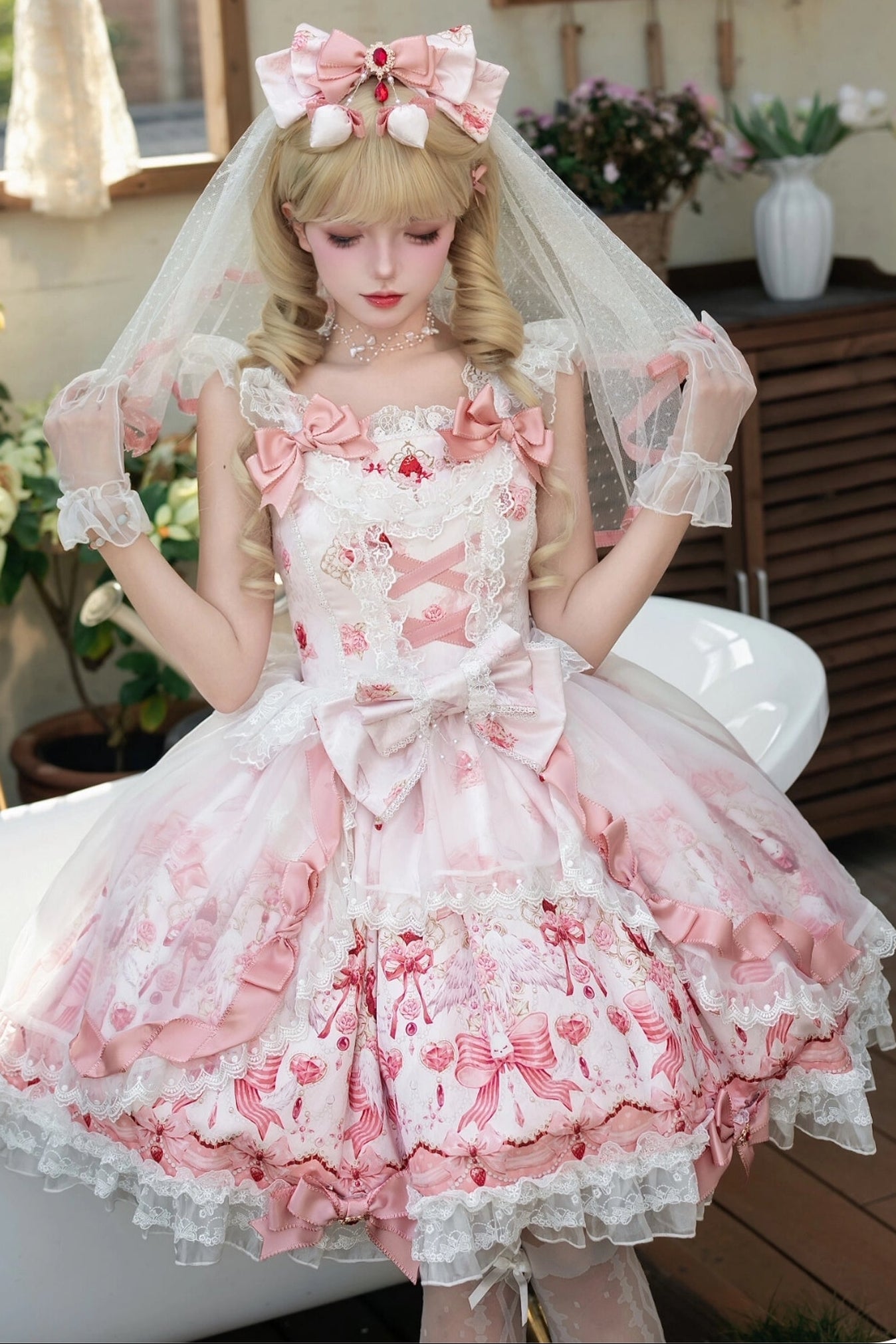 Strawberry Bunny JSK Strap Dress
