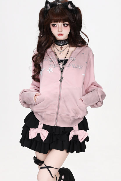 Short Star Zipper Jacket
