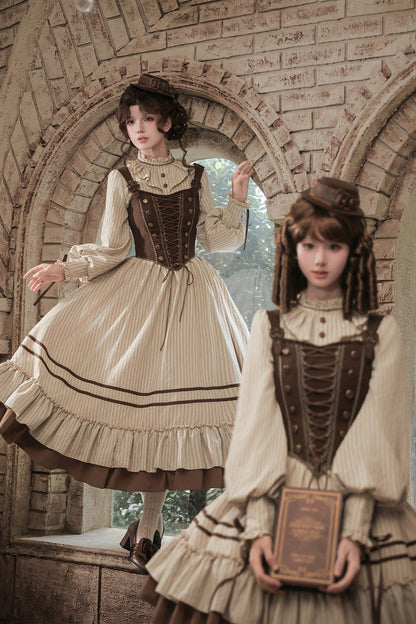 Gerüschtes Two-Way-Kleid mit Accessoire-Set