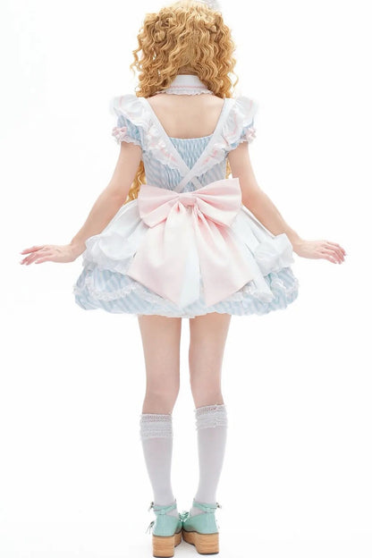 Ensemble robe Lolita à fleurs et chien