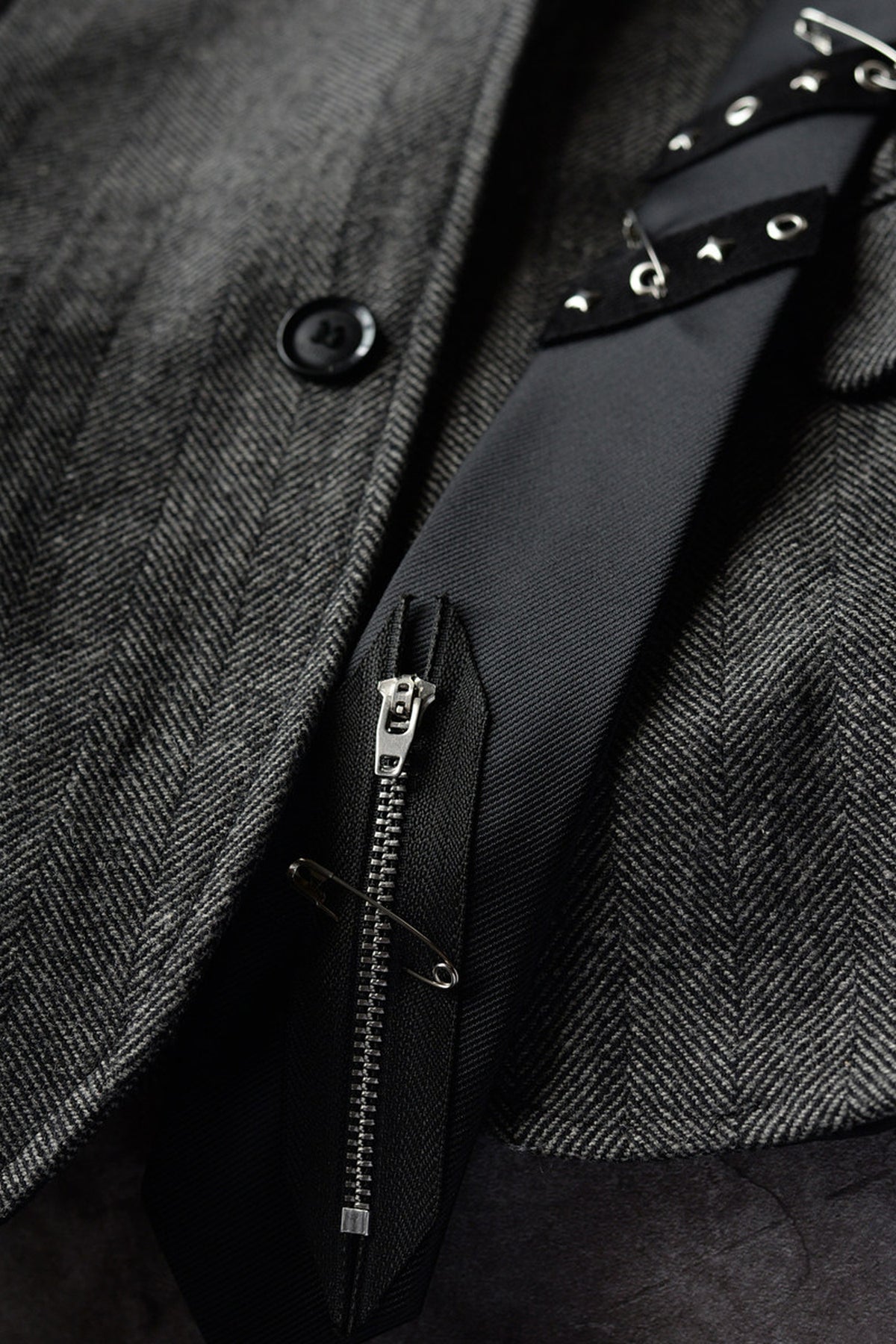 Zipper Decorative Necktie
