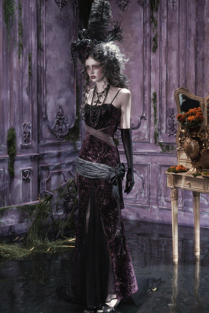Robe sirène gothique en velours