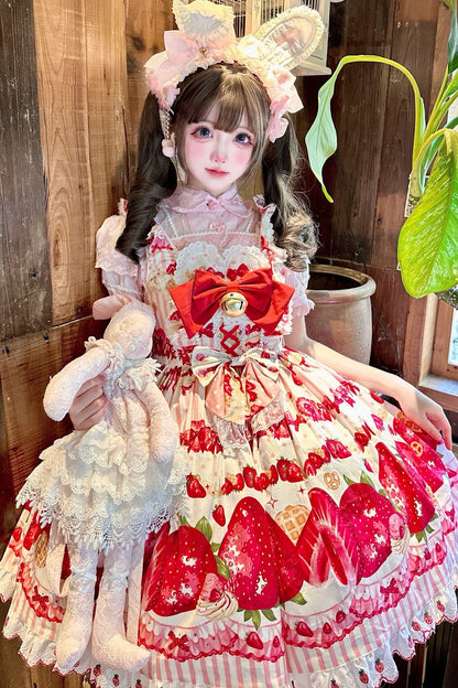 スイートストロベリーロリータドレス