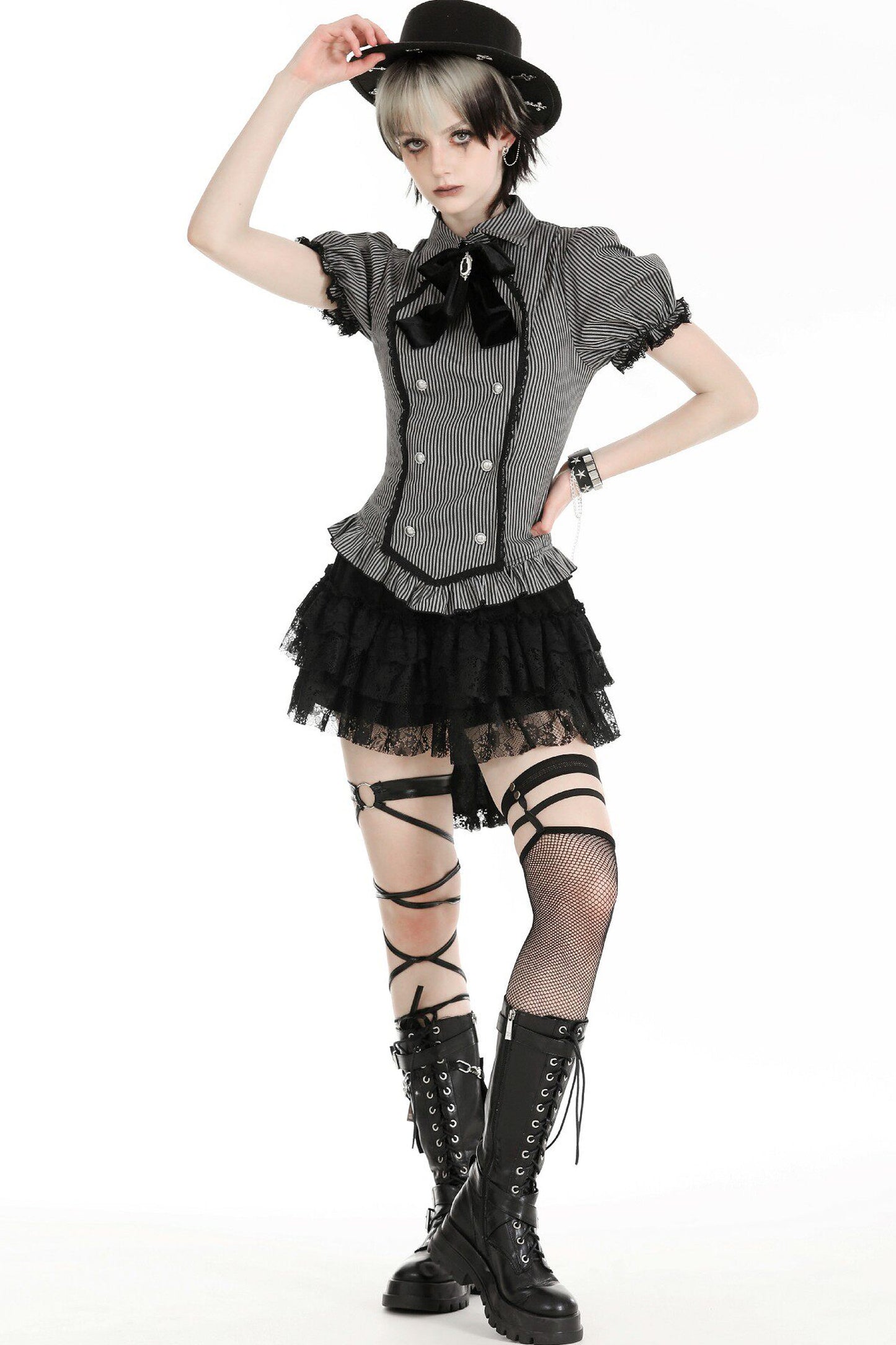 Gothic Lady Puff Sleeve Top