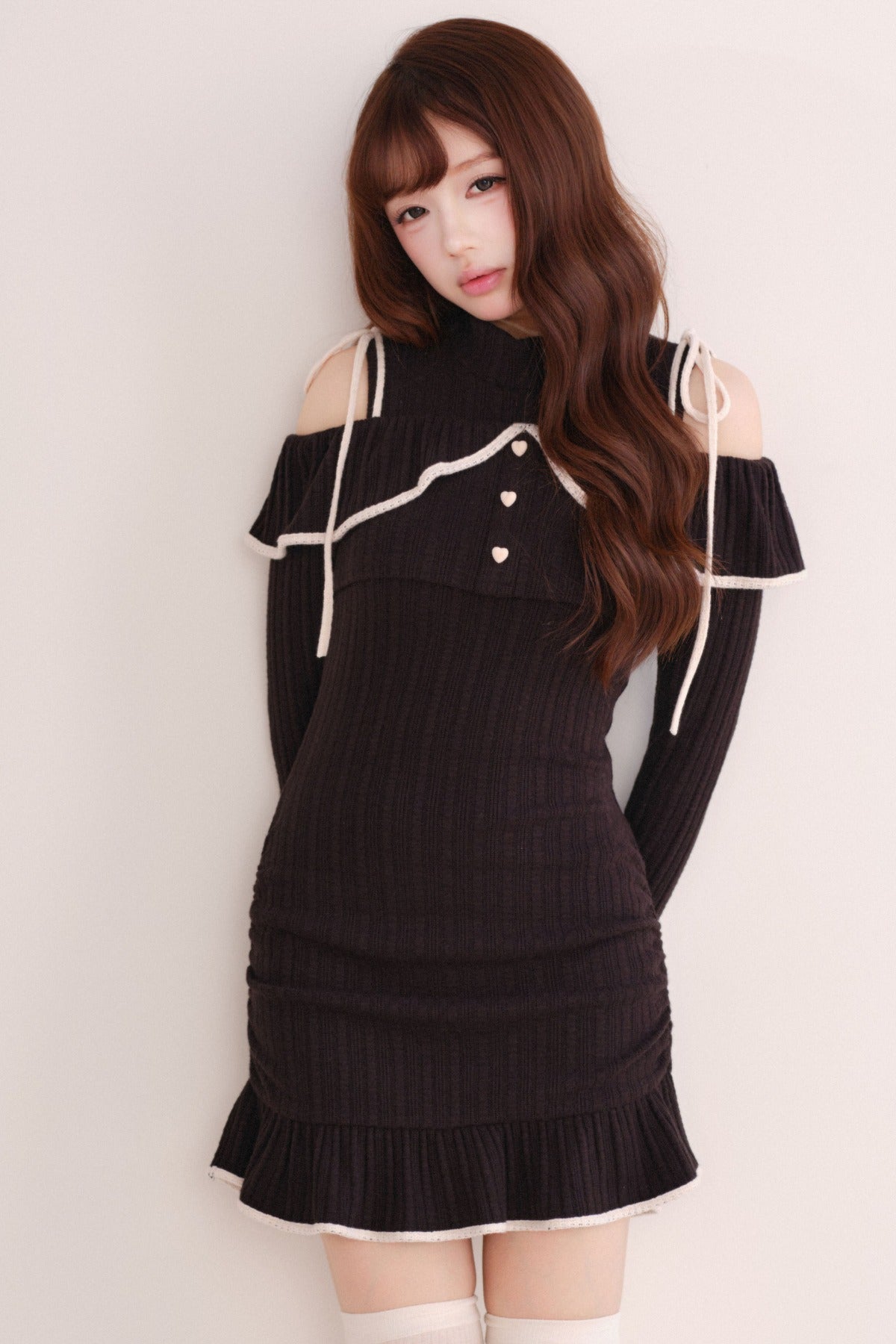 Set con abito gilet in maglia e top