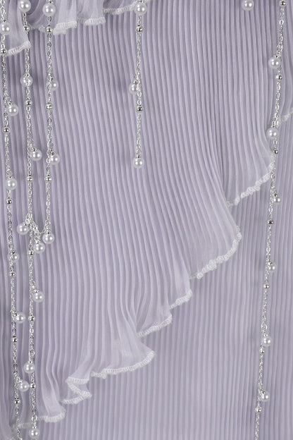 Kleid-Set im griechischen Stil mit Empire-Taille und Cape