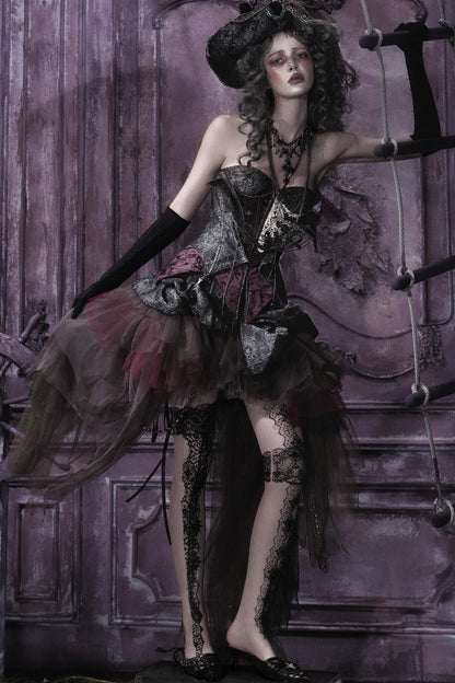 Asymmetrischer Gothic-Meshrock