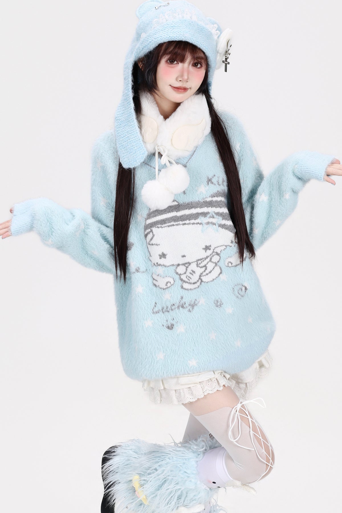 Cat Guitar Knit Sweater