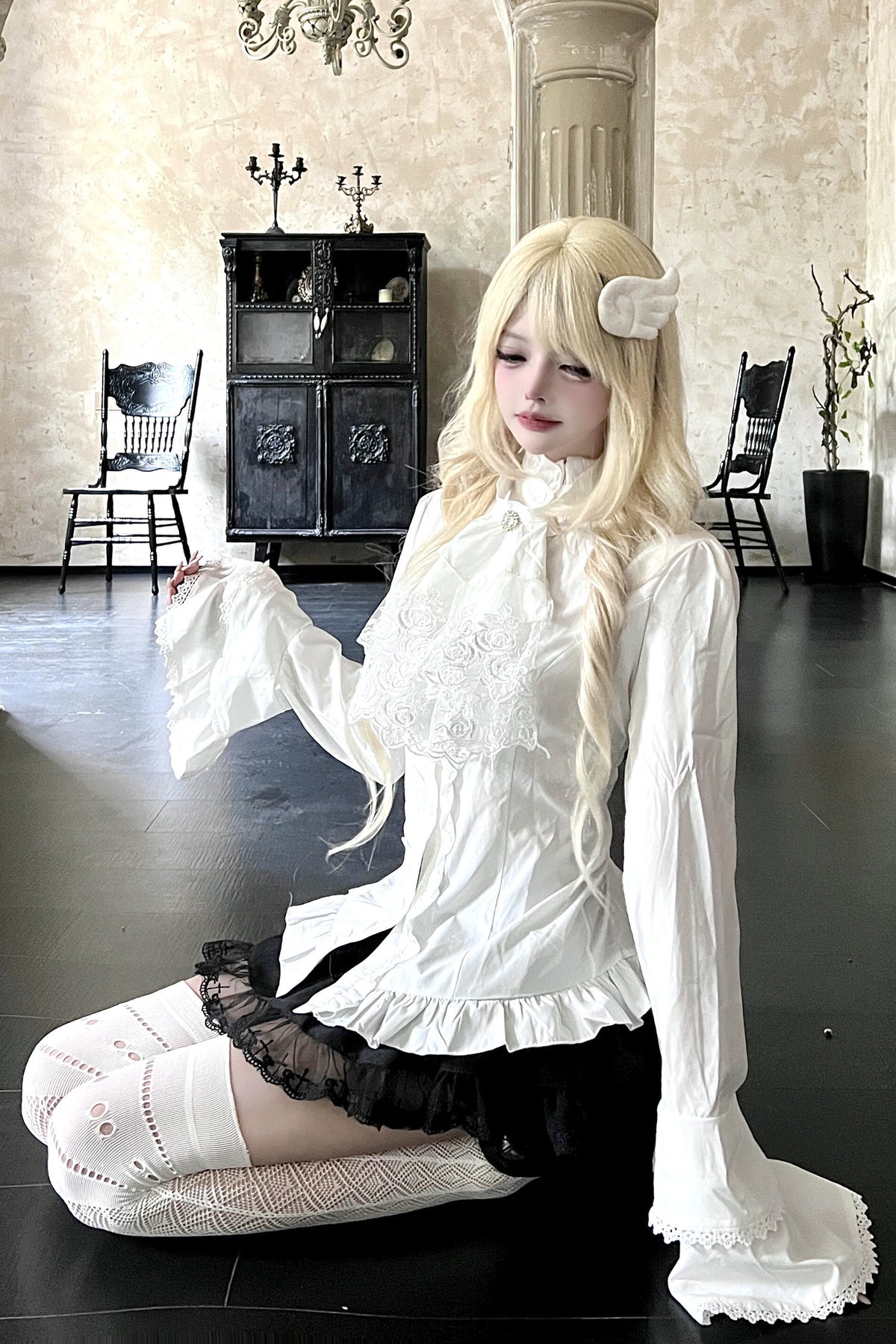French Court Style Lace Ruffle Shirt