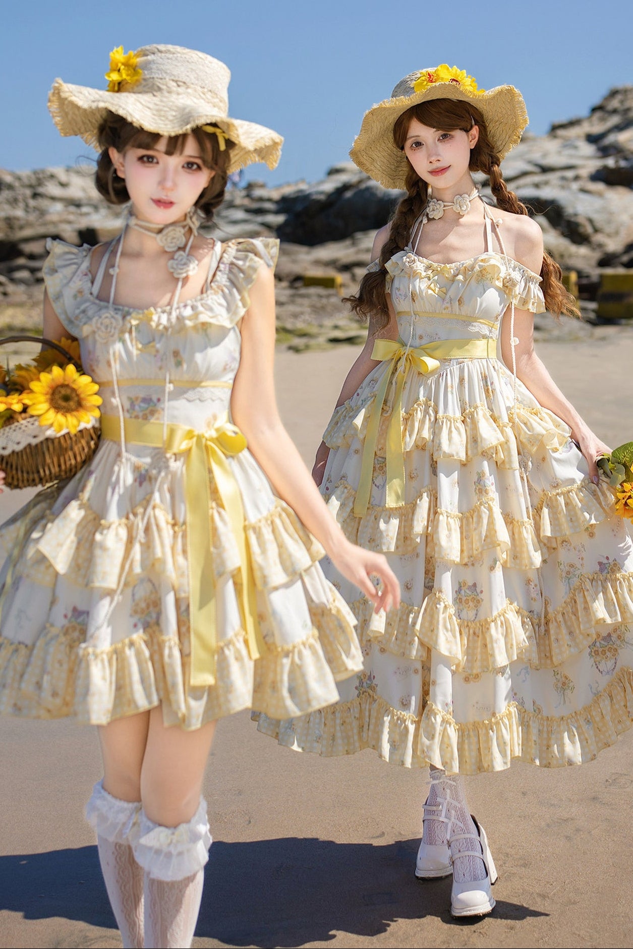 Sunflower Garden Ruffle Dress Set