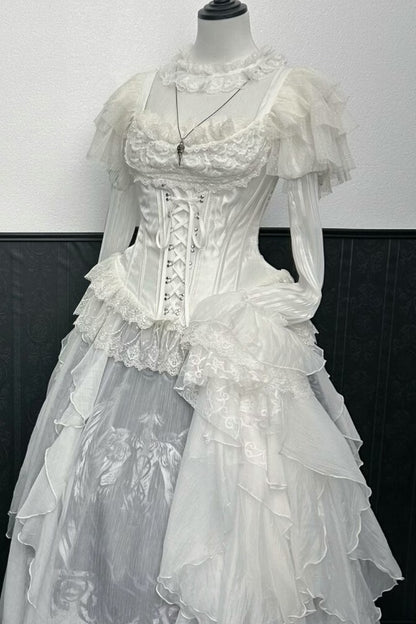 Original-Lolita-Zweiteiler mit Fischbeinkorsett und Figurformung