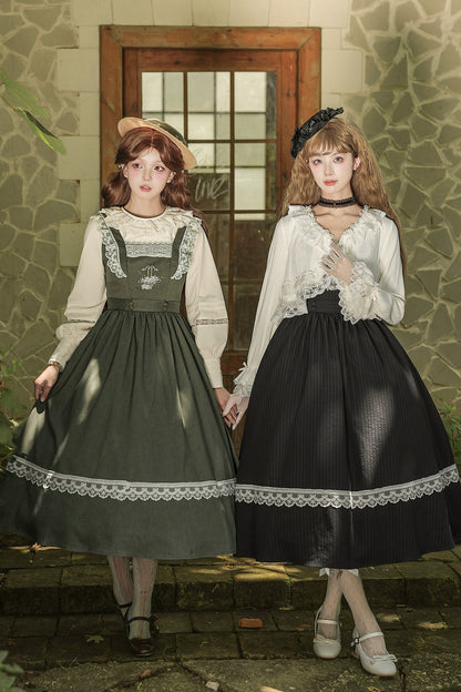 Twin Floral Basket Embroidered JSK Set-Up