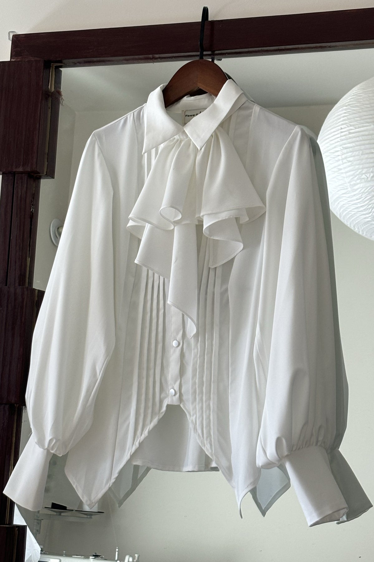 Gothic Ruffle Collar Long-Sleeved Shirt