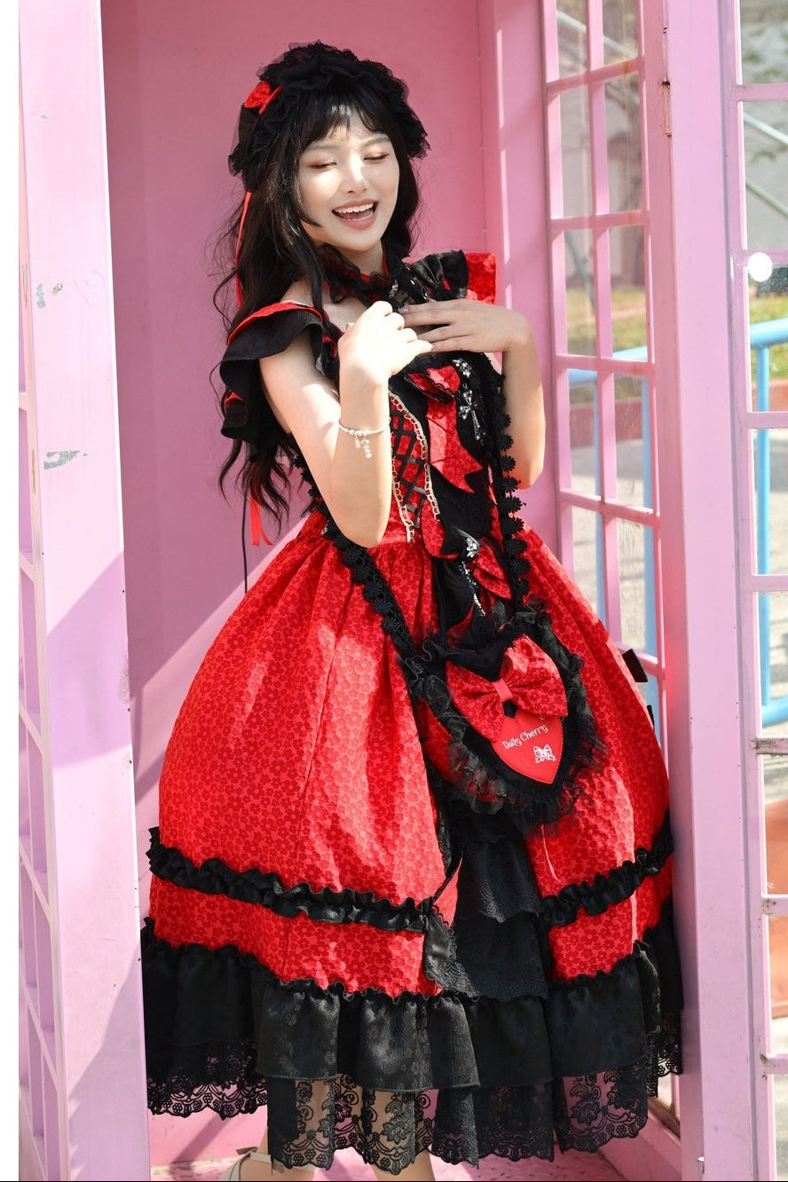 Flipped Ace of Spades Lolita Dress+Accessory