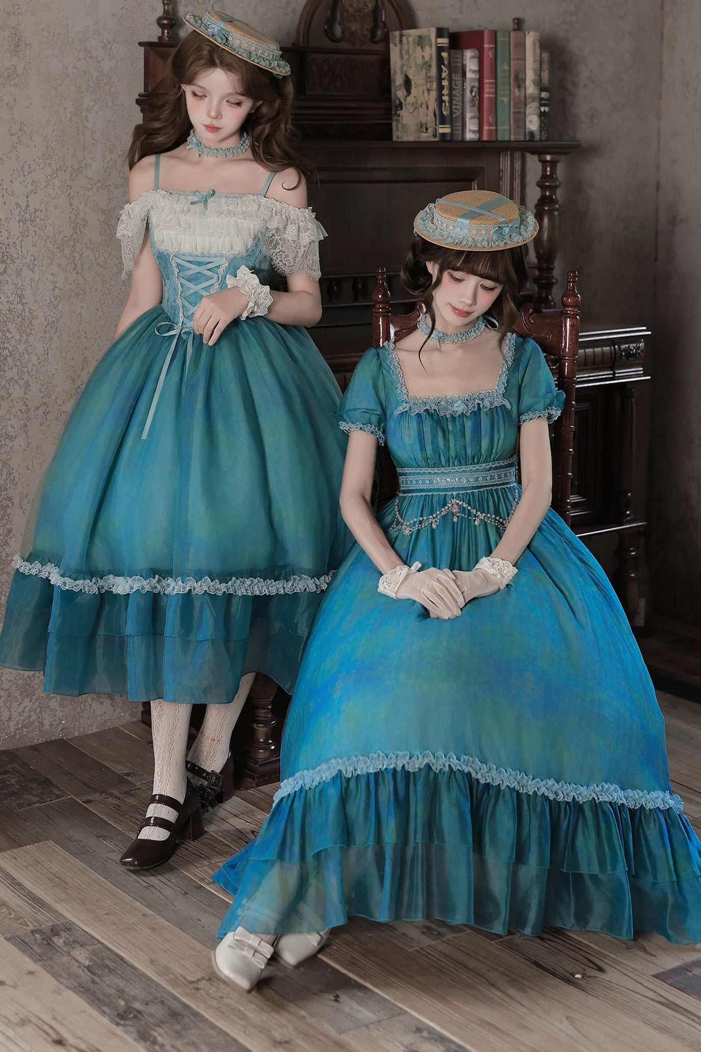 Water Lily Floral Long Dress