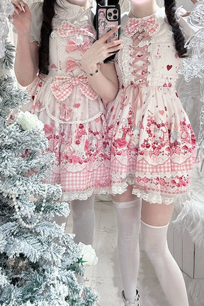 Cherry Bunny Lolita Skirt+Top