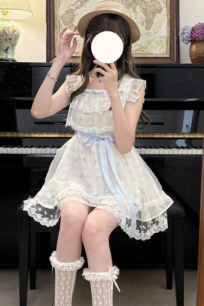 Milchblaues Engel-Lolita-Kleid
