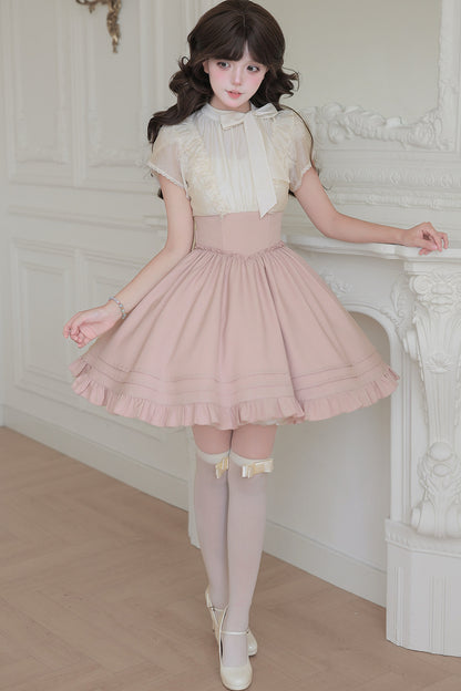 Blush Corset Ruffle Dress