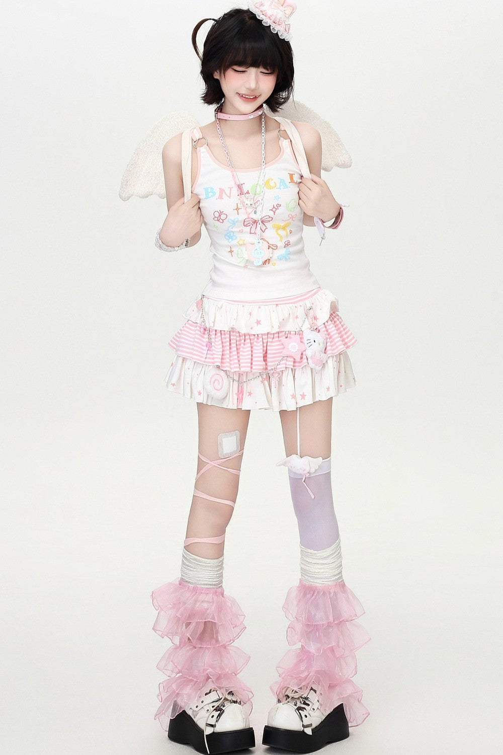 Candy Star Ruffle Skirt + Vest