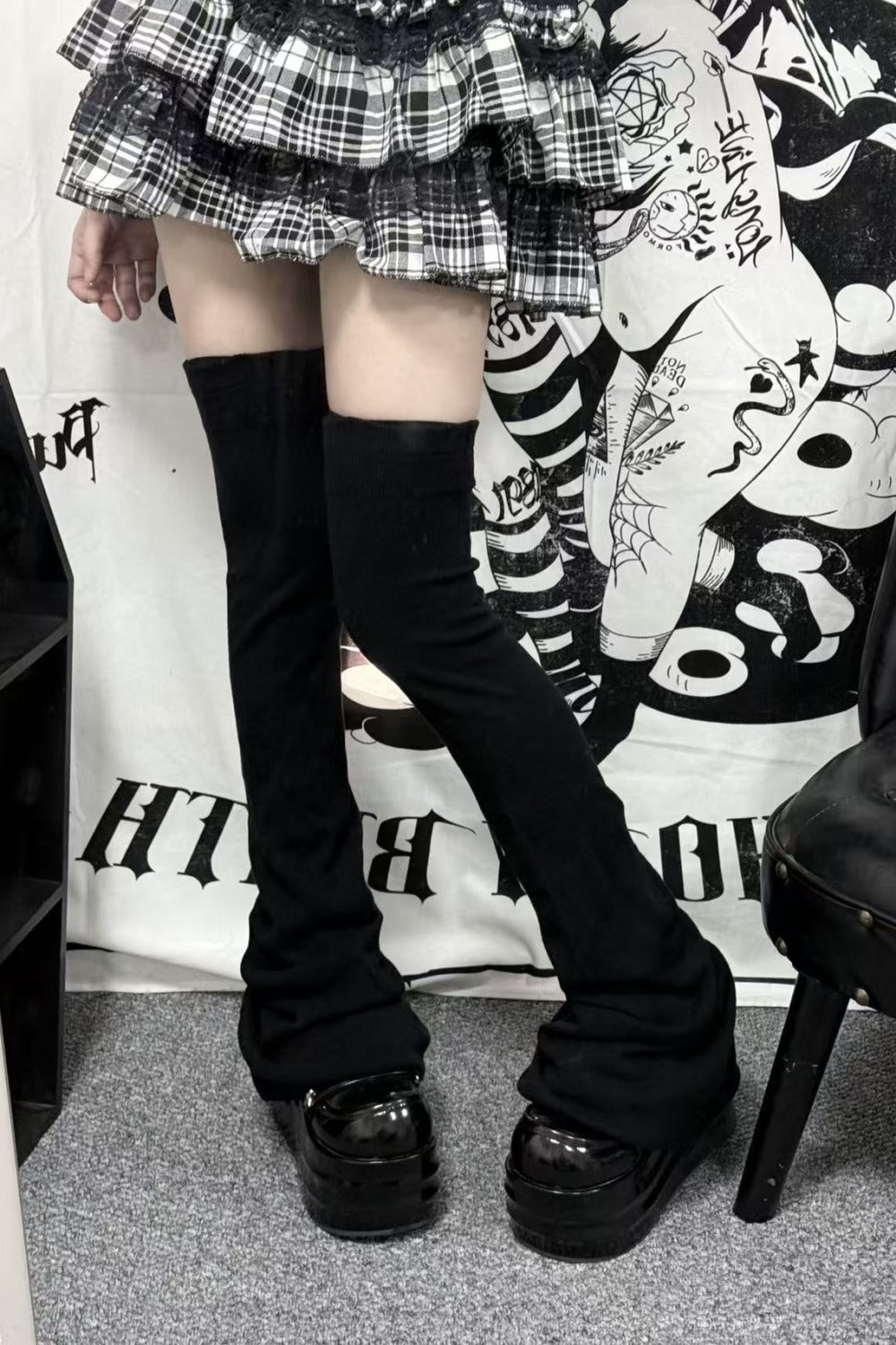 Thick Pleated Over-The-Knee Leg Warmers