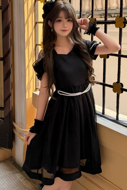 Camellia Black Dress
