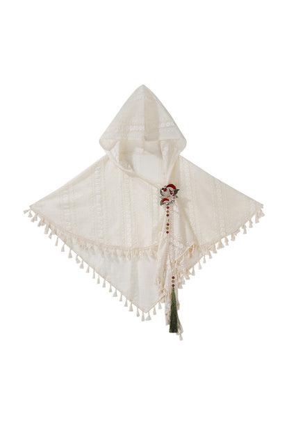New Chinese Ethnic Top and Skirt Shawl Set-Up