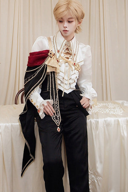European Court Prince Top Pants Set-Up