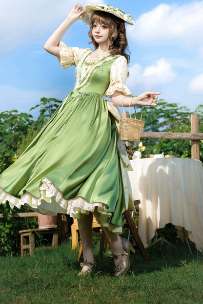 Langes Lolita-Kleid „Frühlingslied“