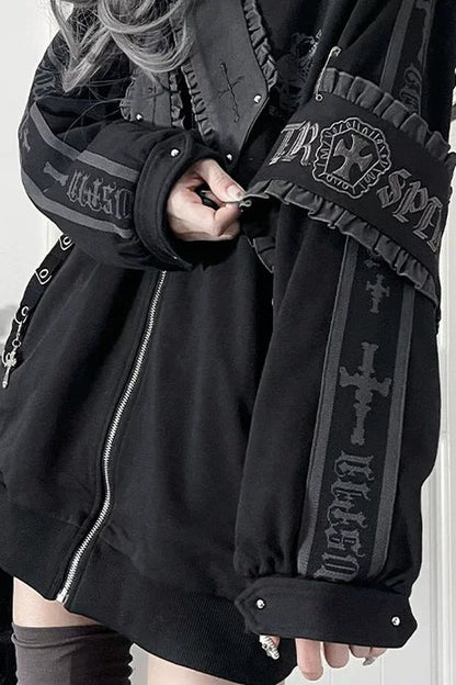 veste ample à col marin avec ruban style subculture