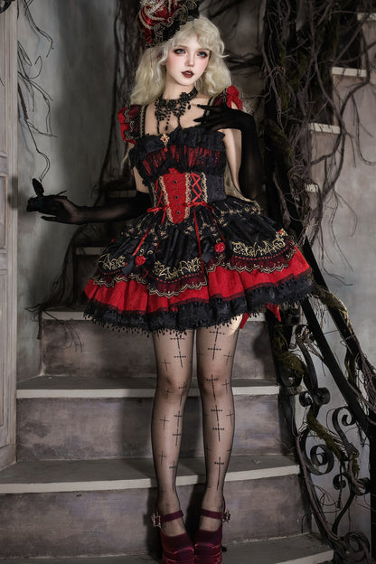 Süßes cooles Lolita-Kleid im Gothic-Stil